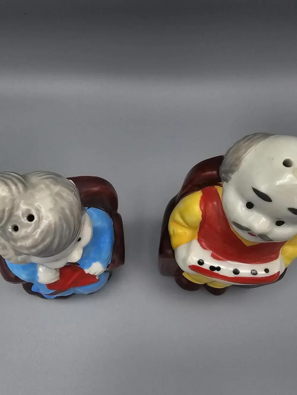 Ceramic Elderly Couple Salt and Pepper Shaker Set